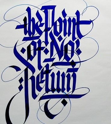 De tekst 'the point of no return' in calligraffiti © Daan Wille 